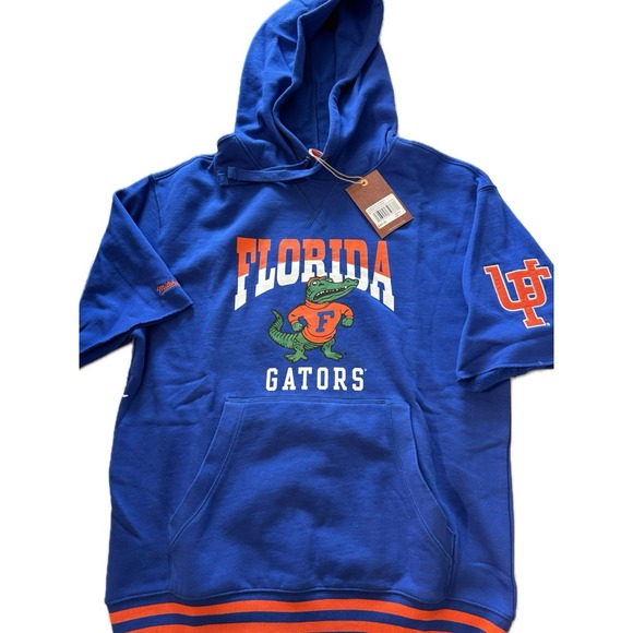 Florida Gators Mitchell & Ness Men's Wordmark Short Sleeve Blue Hoodie - Med $85 - Picture 1 of 5